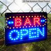 2D Flat, 1pc Neon-Style Metal Sign "Bar Open" - Bright Red and Blue Light, Durable Aluminum for Home, Garden, Garage, Bedroom, for Man Cave, Cottage