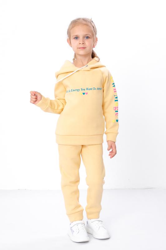 Tracksuit – Warm Girls Hoodie and Pants, Sleeve Print Design, Winter 6314-025-33-5 HC