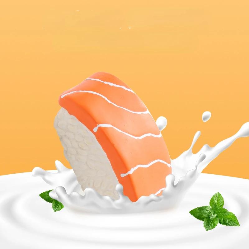 Pet Squeaky Sushi Shape Rubber Dog Chewing Toy Cleaning Tooth For Small Medium Dogs Bite Resistant Sounder Pet Supplies