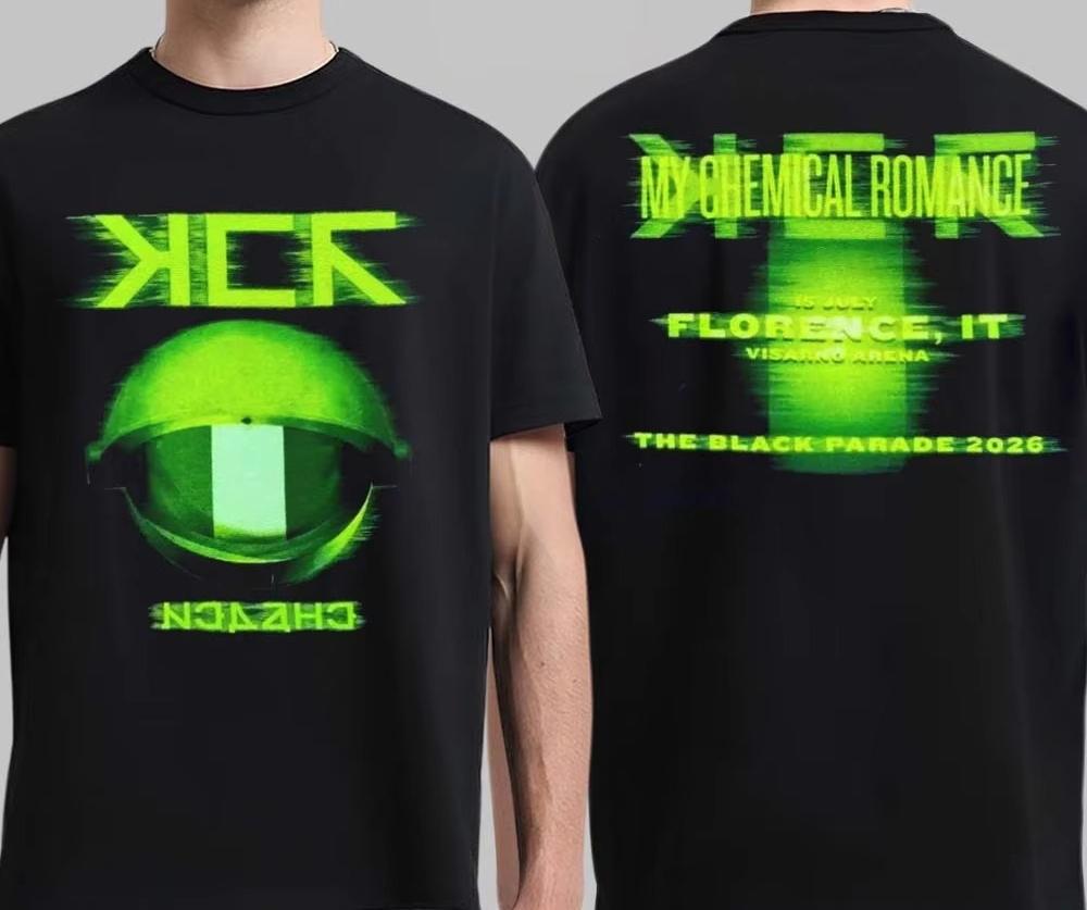 2026 Summer Hot Sale Band My Chemical Rounisexce The Black Parade Tour T-Shirt Unisex Vintage Hip Hop Streetwear Oversized Tshirt