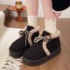 Fashion Thick Plush Snow Boots Women's Thick Soled Cotton Boots Winter New Retro Lace Up Warm Comfort Ankle Boot Women Anti Slip Boots