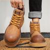 Мужские ботильоны из натуральной кожи, короткие ботинки в стиле ретро, ботинки в стиле рабочей одежды, повседневная обувь