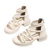 Jane Marie Shoes Сандалии Женские 2025 Весна/Лето Новая Мода Перекрестный Ремешок Нишевый Дизайн Платформа Римские Сандалии Дети