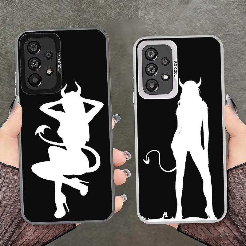 Devil Girl Silhouette Cool Shockproof Phone Case for Samsung A17 A16 A15 A14 A37 A57 A36 A56 A26 A35 A55 A25 A34 A54 A24 A13 A23