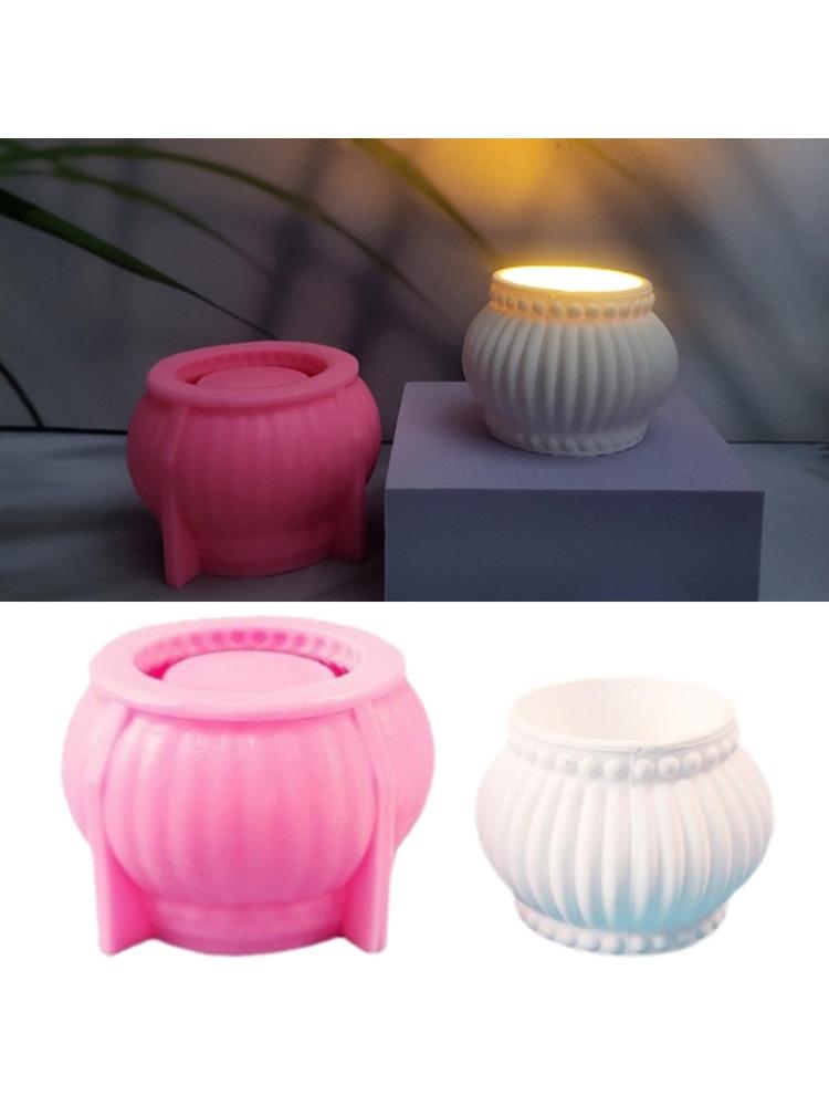 3D подсвечник силиконовая форма геометрическая банка в форме подставки для свечей гипсовый подсвечник форма украшения дома