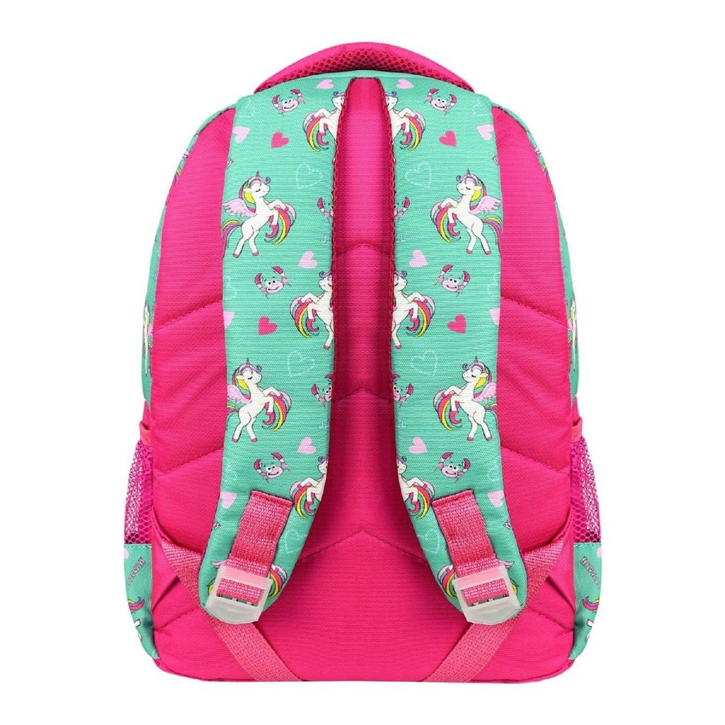 Лицензированный рюкзак для девочек начальной школы цвета фуксия с рисунком единорога, сумка для обеда и держатель для ручек