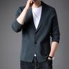 Мужской вязаный кардиган осенний тонкий мужской пиджак молодежный однотонный кардиган маленький костюм свитер мужской