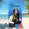 Customizable personalized beach towels Billie Eilish themed designs.Suitable for the beach, yoga, sports;ideal as beach accessories