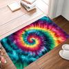 3D Abstract Tie-Dye Design Doormat Non-Slip Washable Rug Kitchen Floor Mat Home Living Room and Bathroom Decor Carpet