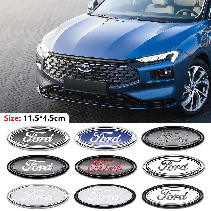 For Ford MK1 Car Front Rear Trunk Emblem 11.5x4.5cm Cover Sticker for Ford Focus Edge Mondeo Ecosport Ranger Fiesta Fusion Kuga Accessories