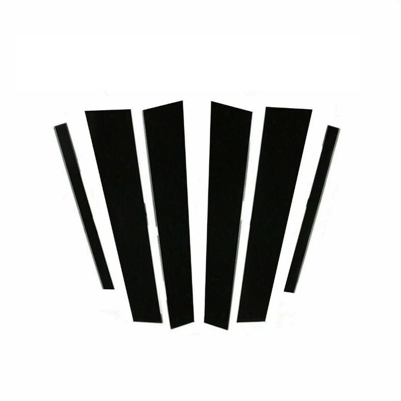 Carbon Fiber Black Car Window Door Column BC Pillar Post Cover Trim Fit For KIA KX5 2016-2022 Mirror Effect PC
