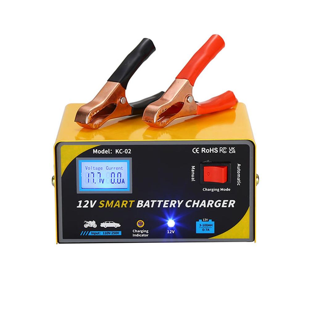 Car Battery   Smart Battery   for 12V Battery Digital Display PowerCelsiusVoltageCelsiusCurrent Automatic Manual Modes
