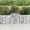 VidaXL Curved Gabion Baskets 3 Pcs 200x30x80/100 Cm Galvanized Iron, Gabion, Gabion Cage, Gabion Wall Basket, Wall 3146090