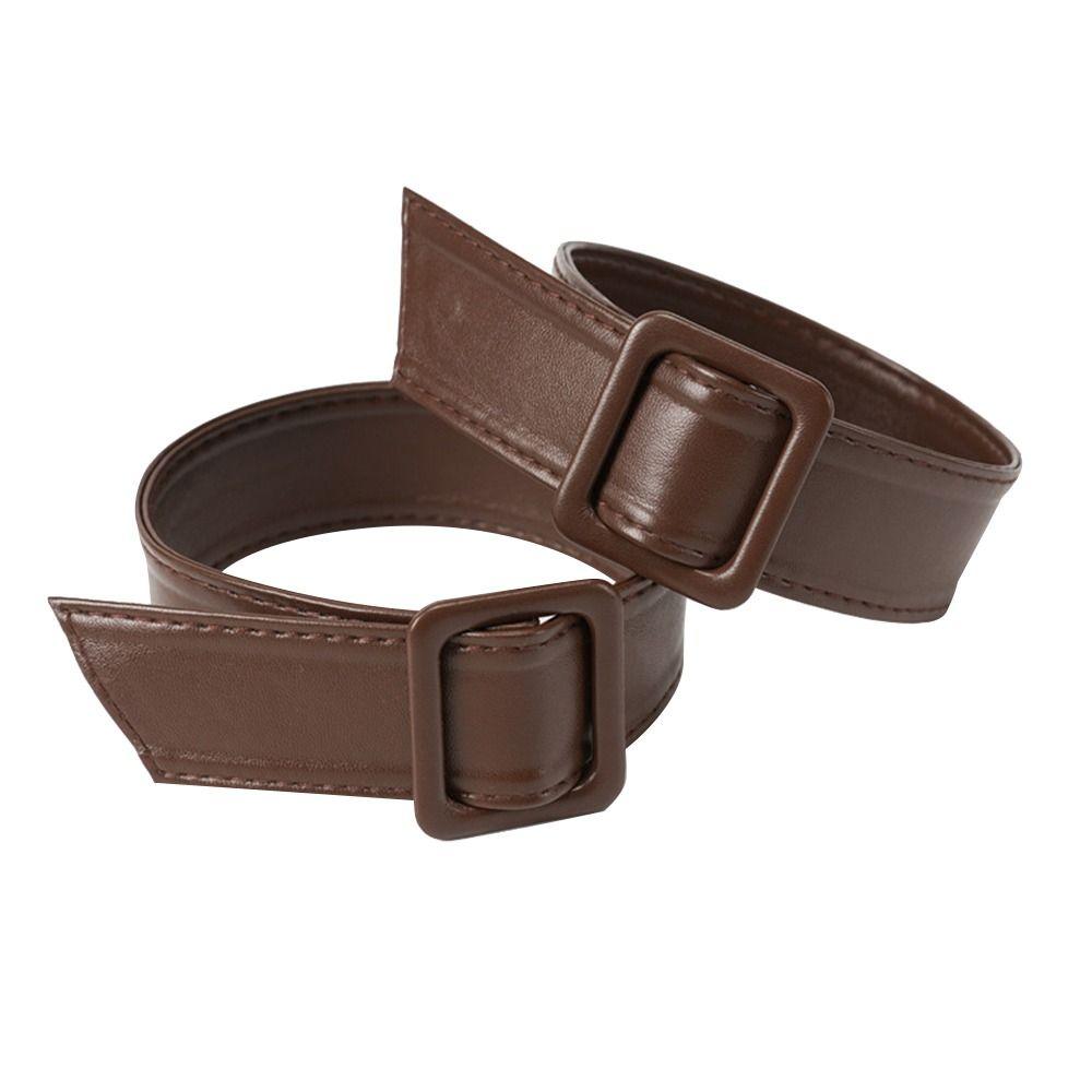 Faux Leather Cuff Bands Strap Replacement Adjustable Sleeve Garters Leather Cuff Bands  Women