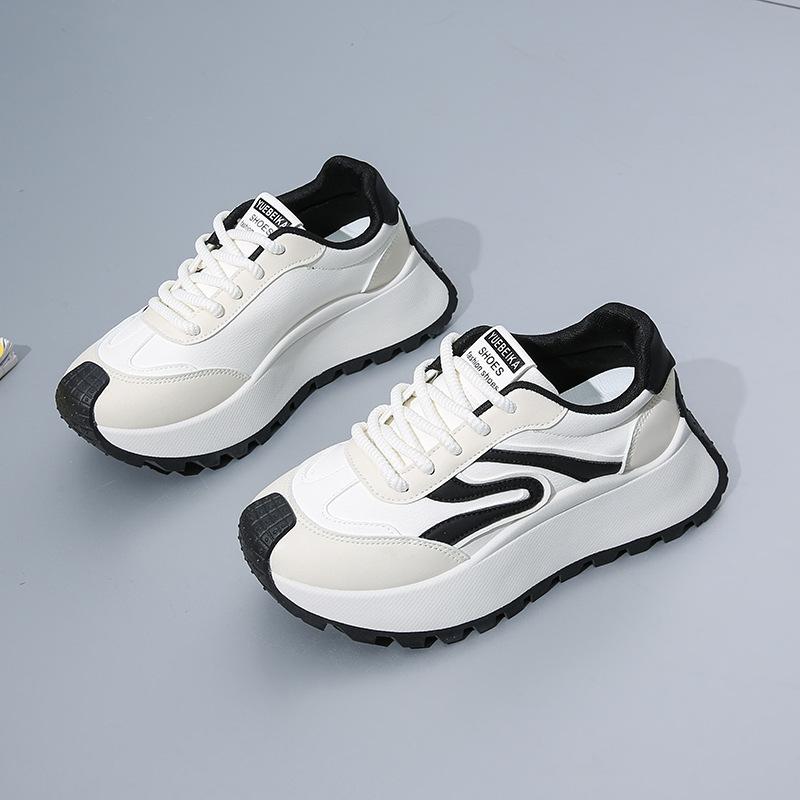 Ins Korean Version of the New Dad Shoes for Women 2025 Spring Student Running Sports Thick-soled Heightening Casual Shoes for Women W522