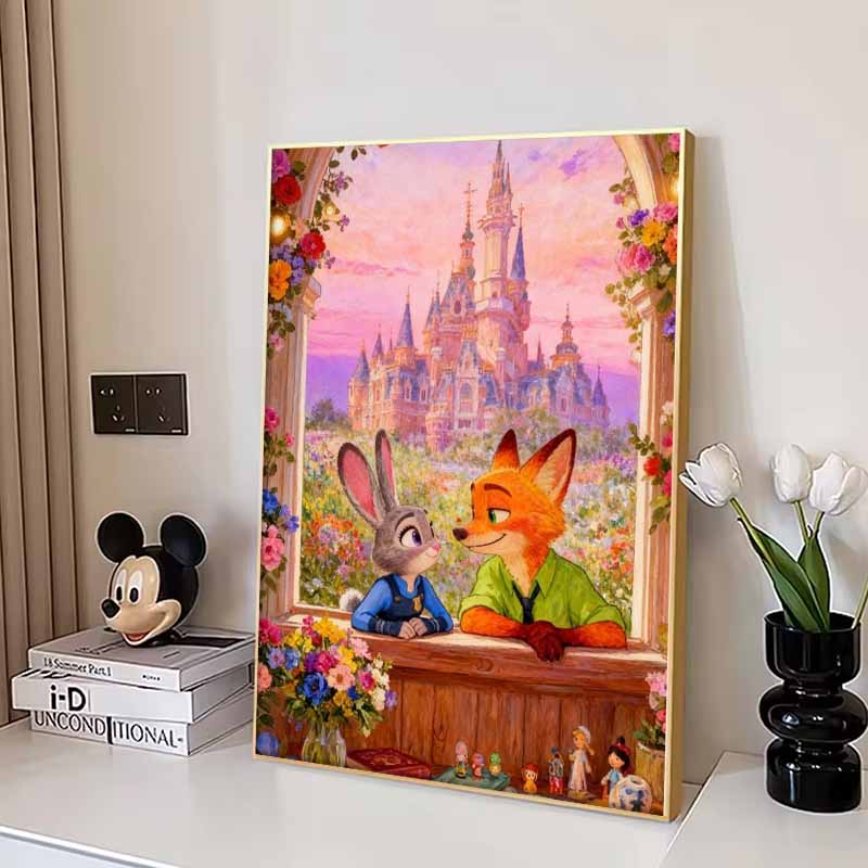 Disney Алмазная живопись Джуди и Ник из Зверополиса Мультяшная мозаика Алмазная вышивка крестом Сделай сам Подарок Декор для дома
