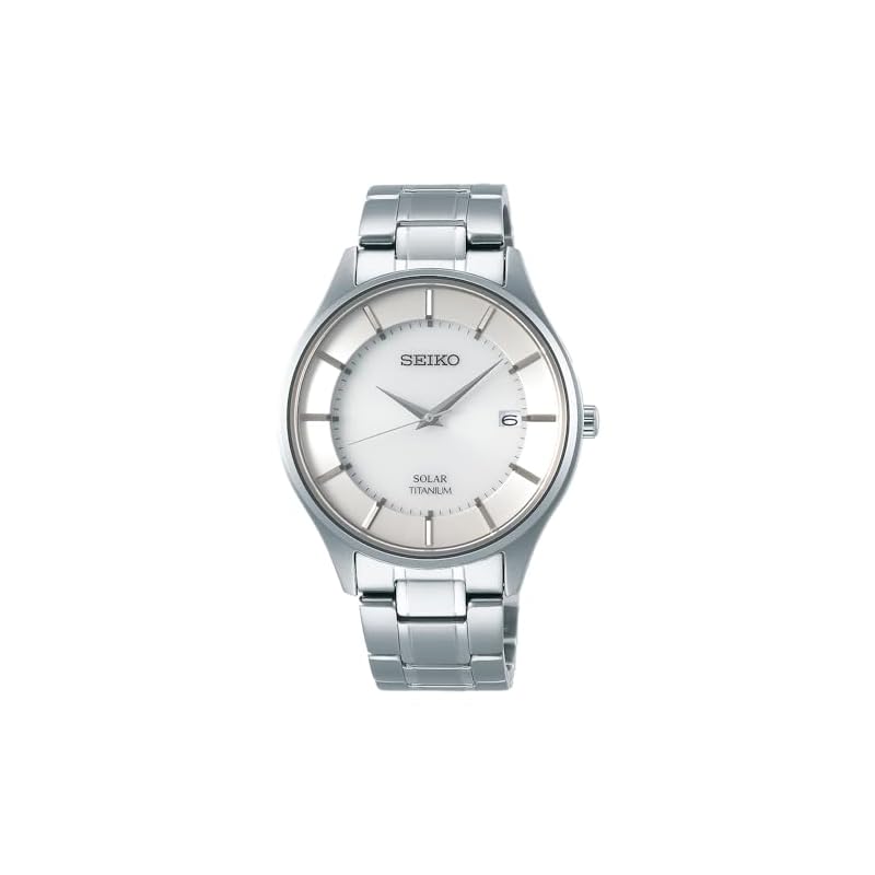 [Часы Seiko] SEIKO SELECTION SBPX101 Мужские часы, Сделано в Японии, На солнечной батарее, Дата, Сапфировое стекло, Белый циферблат, Корпус из чистого титана и