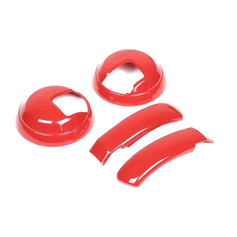 For Fiat 500 2010-2024 ABS Carbon Fiber Car Inside Handle Panel Frame Cover Trim Sticker Car Accessories