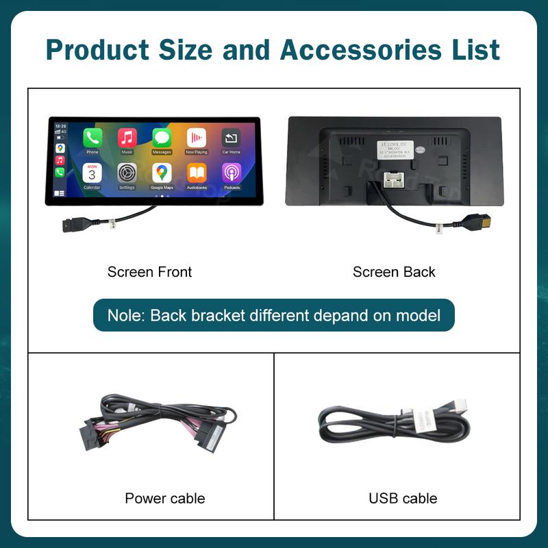 CN RoadTop 12.3 Wireless CarPlay Multimedia Screen For BMW Series 1 2 3 4 F20 F21 F22 F45 F30 F31 F32 F33 F45 NBT EVO 2012-2019
