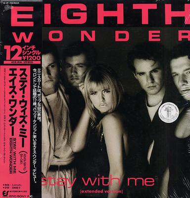 12-дюймовая пластинка EIGHTH WONDER Stay With Me Расширенная версия L 123P700 EPIC 1985 Япония Obi Поп Б/у