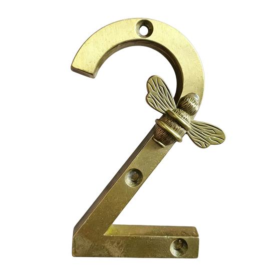 Bee House Number for Outside, Weather-proof Alloy Floating Address Numbers, Metal Number Sign for Door, Mailbox, Wall, Yard