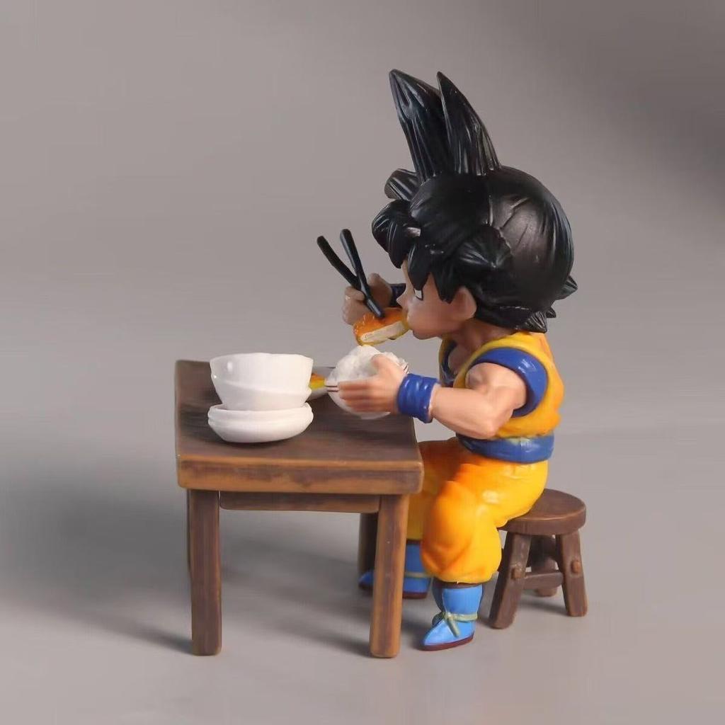 Игрушки Модель Dragon Ball Z Фигурка Веджеты Сон Гоку ест 8 см ПВХ Фигурки Действия Коллекция Для Рождественских Подарков Дети