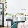 Green Leaf Flower Vine Wall Sticker Bedroom Living Room Decorations Home Mural Cupboard Stickers Beautify Wallpaper
