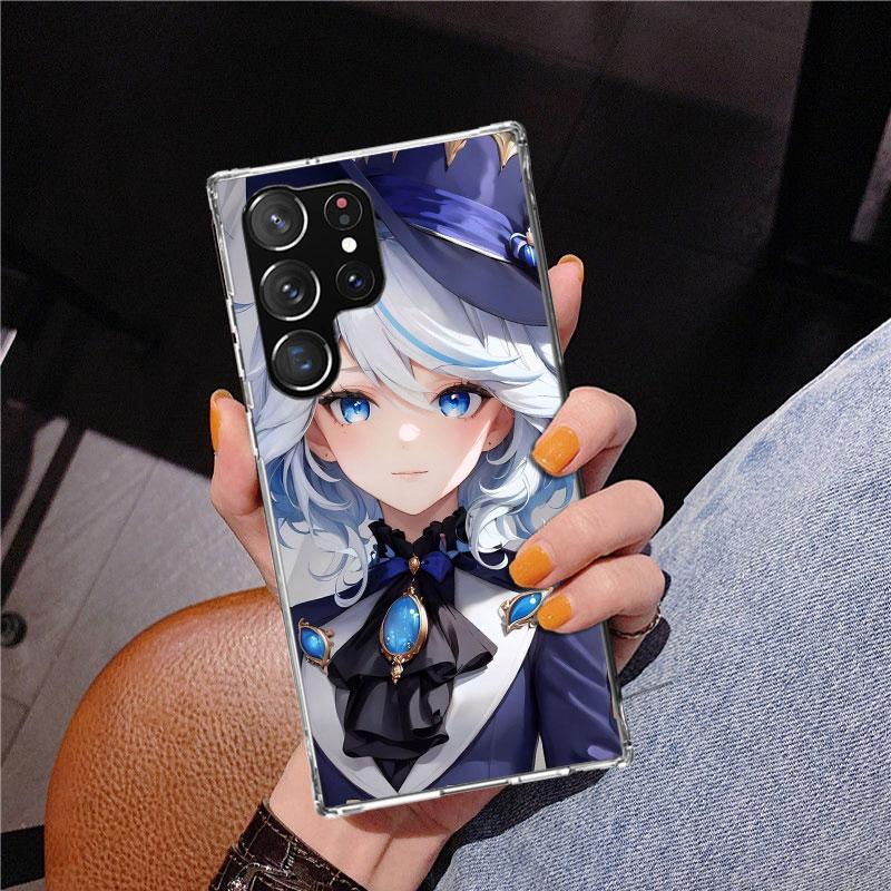 Genshin Impact Furina Phnoe Case for Samsung Galaxy S26 S25 Edge S23 S24 Ultra S22 Plus S21 S20 FE Unique Cover Soft Coque Galax