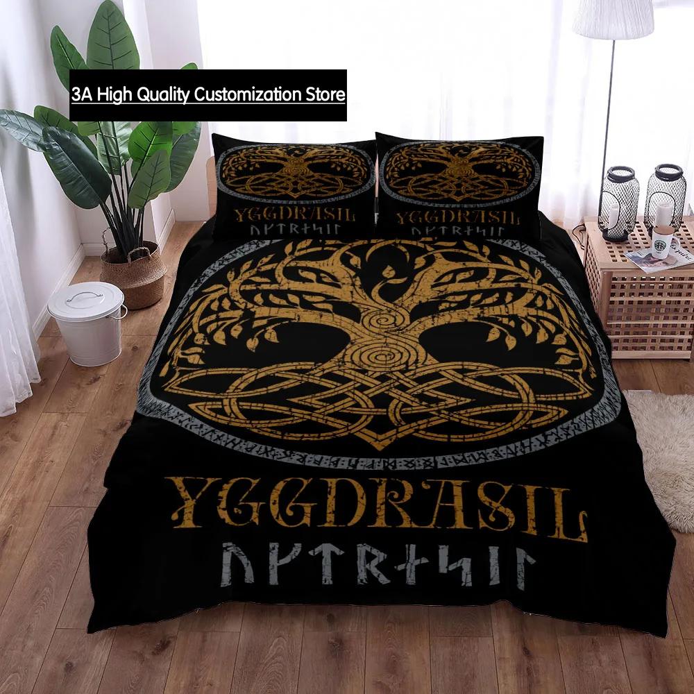 Набор пододеяльников Yggdrasil Древо Жизни King Queen Double Twin Single Кровать Лен Набор Покрывало для одеяла