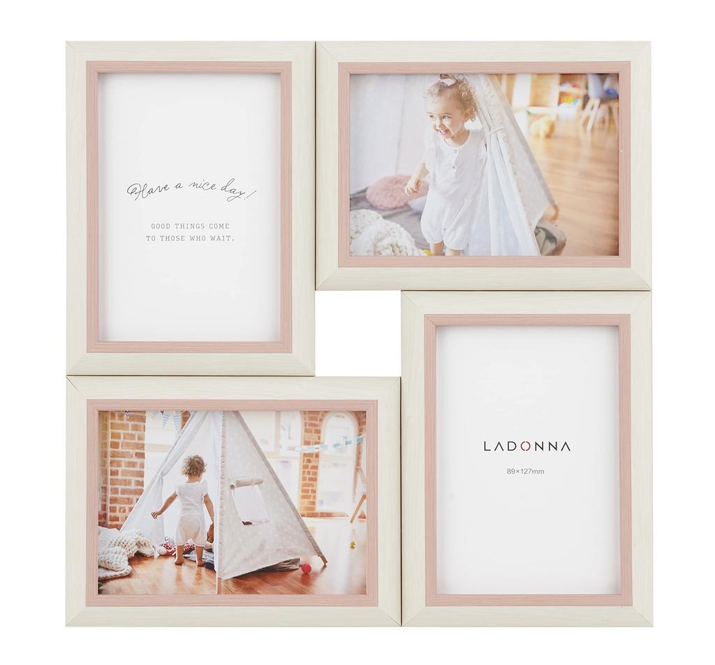 LADONNA Photo Frame Photo Frame 4 Sides Pink SF14-40-PK