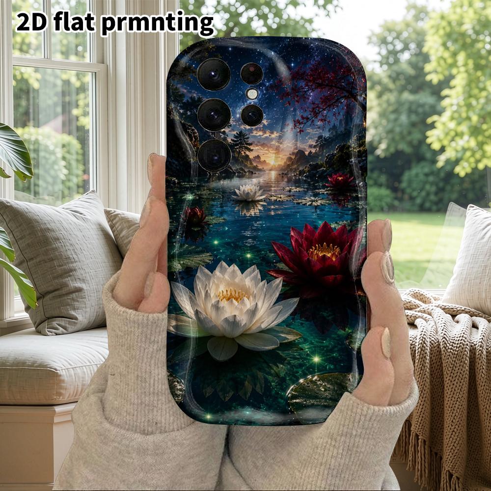 Чехол для телефона: 2D Плоский Защитный Чехол для Samsung Galaxy A34 A35 M05 M06 S20 S22 S21 FE Plus 5G, Стиль для Пары, Тайный Сад Кувшинок, Рождество и Зал