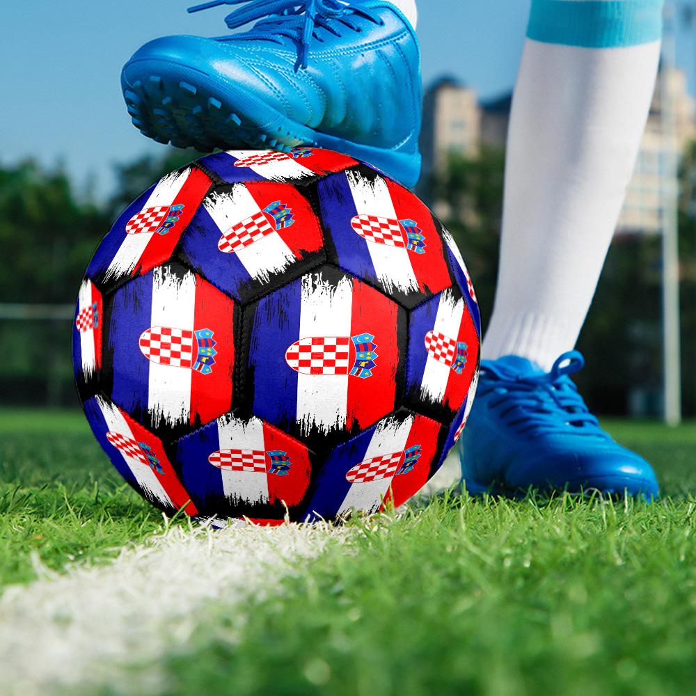 Croatian Football Pride Size 5 Soccer Balls, High-Quality, Anti-Slip, Protective Football, a Unique Gift Suitable for Birthdays, Christmas