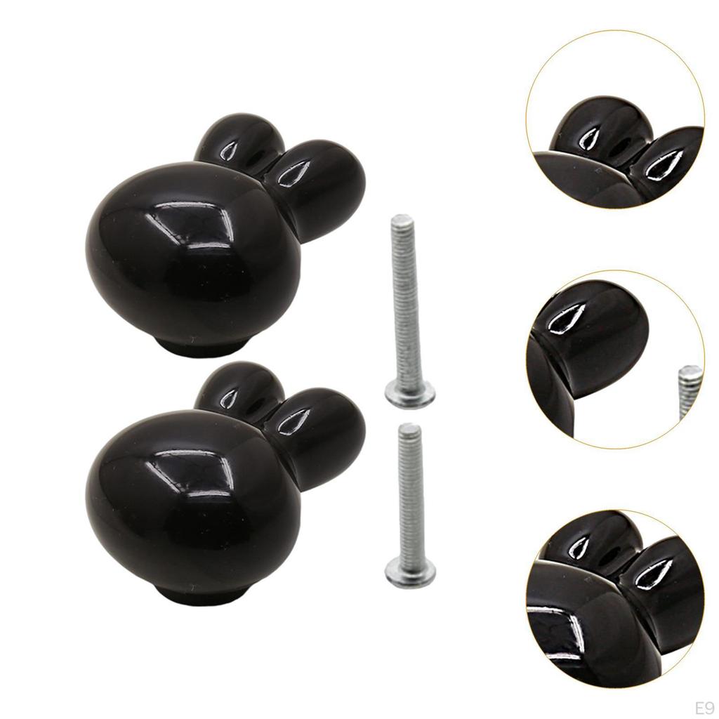 Мини-фигурка кролика ручка ящика скульптура животного керамическая ручка дверного шкафа для дома