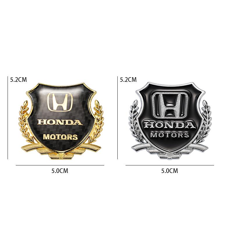 APK1 2Pcs Car Metal Eagle Badge Stickers Decorative Accessories For Honda Civic FIT Accord Prelude CRV 5th City CRZ CRX Jazz HRV