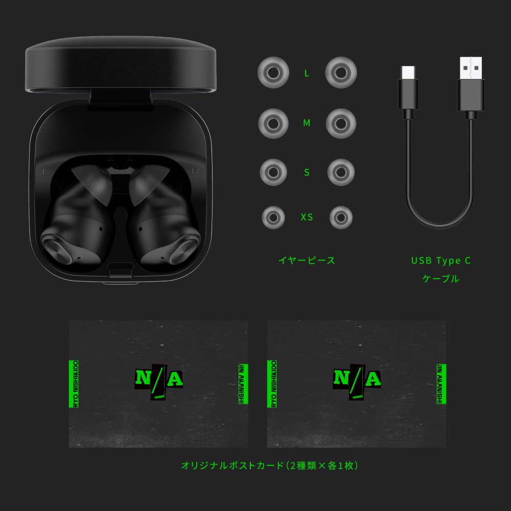 AVIOT Wireless Earphones Collaboration Features Ryo Nishikido and Jin noise up to 42 hours of ambient sound and IPX4 water TE-Q3-NA2 (N/A Model) -
