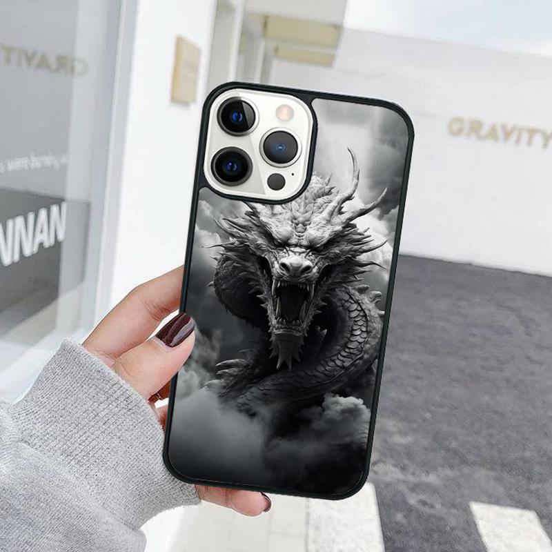 Изысканный Чехол для Телефона с Летающим Китайским Драконом Для iPhone 17 Air 15 16 Чехол 11 13 14 Pro Max 12 Plus Max Fundas