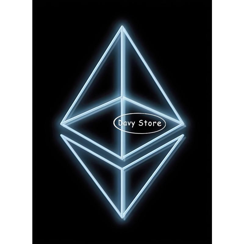 Современный постер с неоновым эффектом Bitcoin Ethereum ETH BTC, принты, знак виртуальной монеты, холст, настенная картина для комнаты, домашний декор