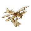 Biplane Wooden 3D 3D Puzzle DIY Craft Kit That Can Be Enjoyed by Everyone from Elementary School Students To Adults Educational Toy for Boys and Girls