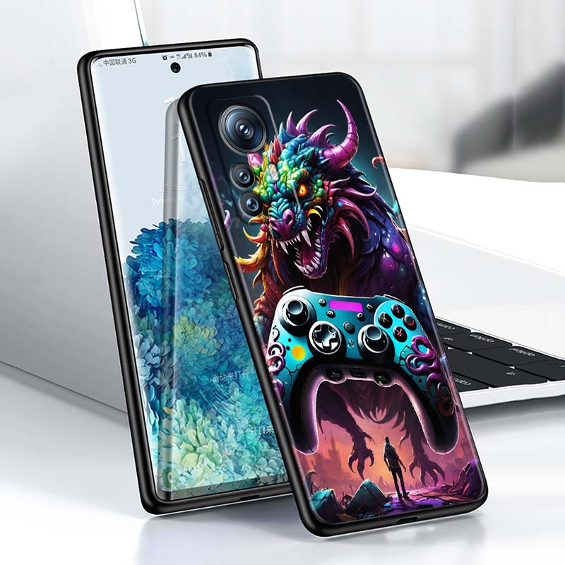 Креативный игровой контроллер Для Xiaomi Mi 15 14 13 13T 12 12T 12S 11 11i 11T Pro Ultra Lite 5G Черный Мягкий Чехол для Телефона