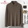 MONTAGUT Мужской зимний пуловер поло из 100% чистой шерсти