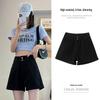 Off-white High-Waisted Wide-leg Denim Shorts for Women - Summer 2025 A-line Slimming Design