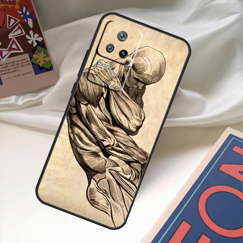 Чехол Human Anatomy Для POCO M6 Pro X3 X4 X5 X6 M5s F3 F5 Xiaomi 13T Pro 12T 11T 12 13 Lite 14 Ultra