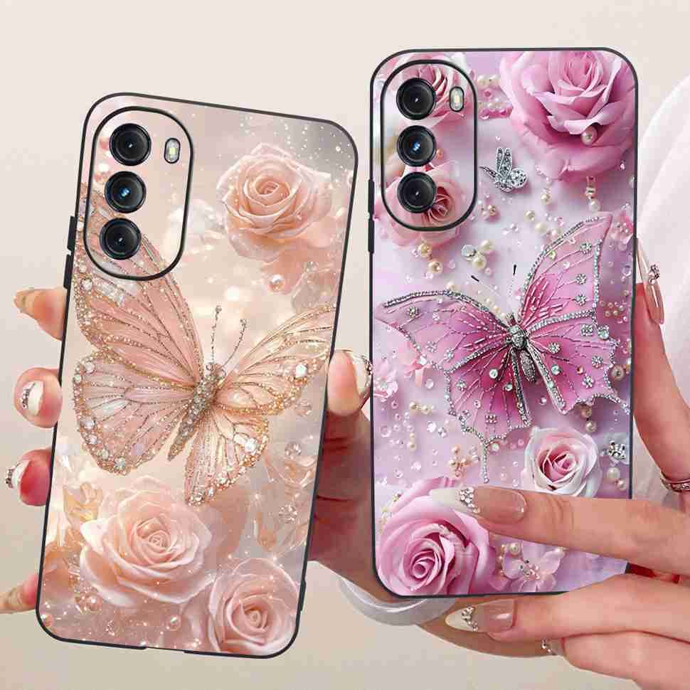 For Motorola Moto G 2022 Case XT2213 XT2213-3 Silicone TPU Black Cover For MOTO G 2022 6.5" New Colorful Butterfly Phone Cases