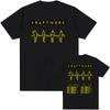 Электронная группа KRAFTWERK Футболки Хлопок Короткий рукав Мужская футболка Лето Круглый вырез Хип-хоп Уличная одежда Унисекс Мужские/Женские Футболки