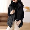 Plus Size Autumn Warm Vests for Women  New Fashion Loose Women's Winter Coat Hooded Korean Style Cotton Padded Sleeveless Parka