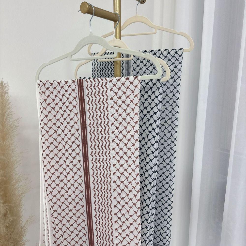 Chiffon Shemagh Scarf Breathable Long Turban Islamic Traditional Costumes Arab Kafiya Keffiyeh