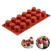 18-Piece Silicone Mold Set for Mousse Cakes, Desserts, and Ice Cream