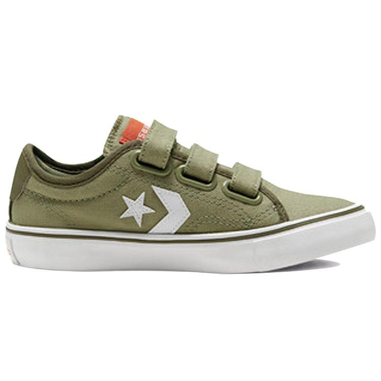 Converse Star Replay 3V Низкие Детские Скейтбордические Кроссовки Оливково-Зеленые Подростковые 667803C