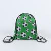 3pcs/set Polyester Material Football Sports Bag Digital Full-Print Backpack Storage Bag Drawstring Closure Sports Event Bag