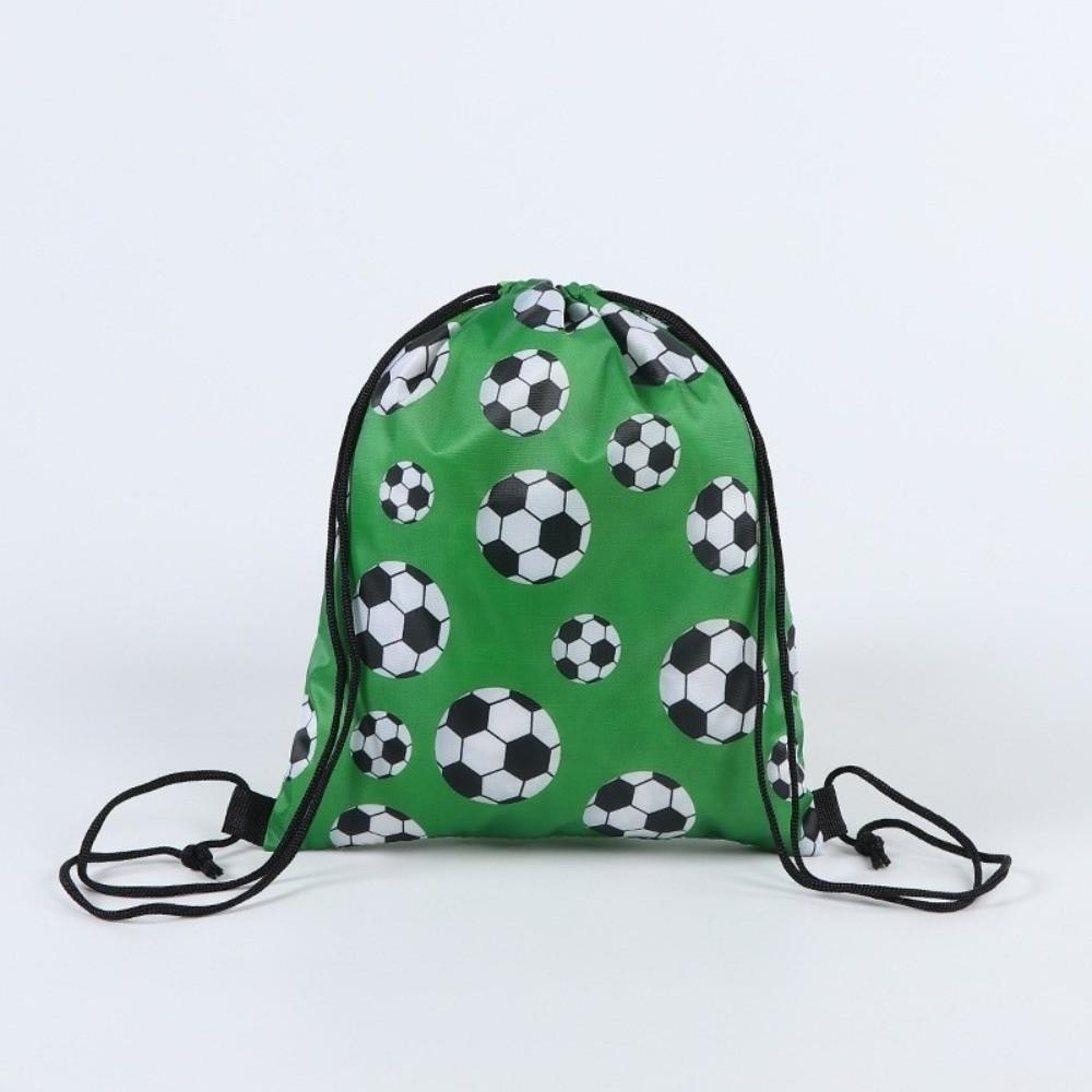 3pcs/set Polyester Material Football Sports Bag Digital Full-Print Backpack Storage Bag Drawstring Closure Sports Event Bag